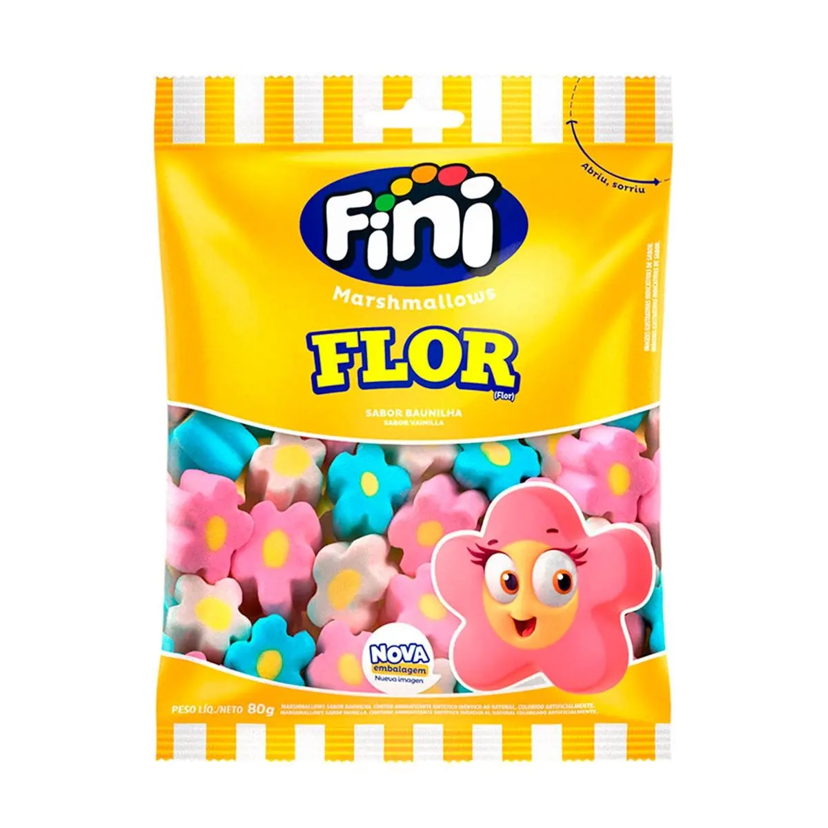 BALAS FINI MARSHMALLOW FLOR 80GR