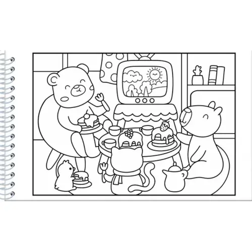 LIVRO DE COLORIR COMFY E COZY AZUL CAPA DURA