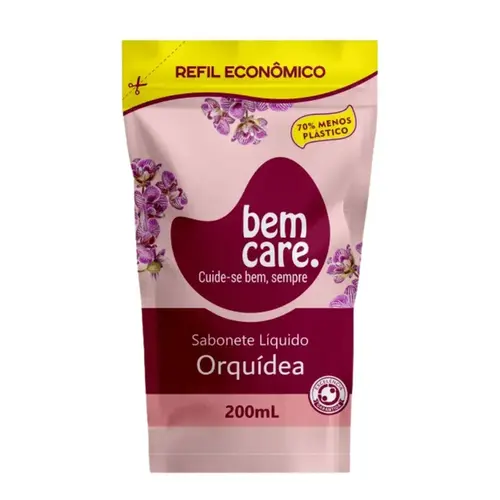 REFIL SABONETE LIQUIDO BEM CARE ORQUIDEAS 200ML