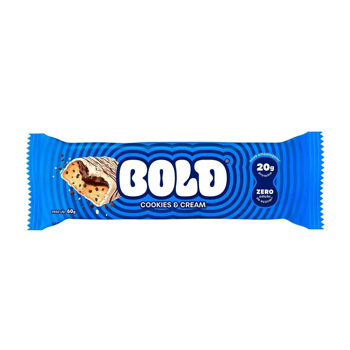 BARRA DE PROTEINA BOLD COOKIES E CREAM 60GR