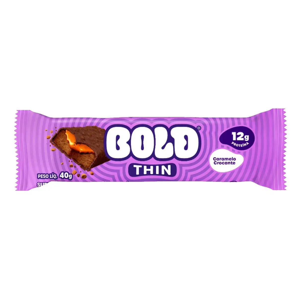 BARRA DE PROTEINA BOLD THIN CARAMELO CROCANTE 40GR