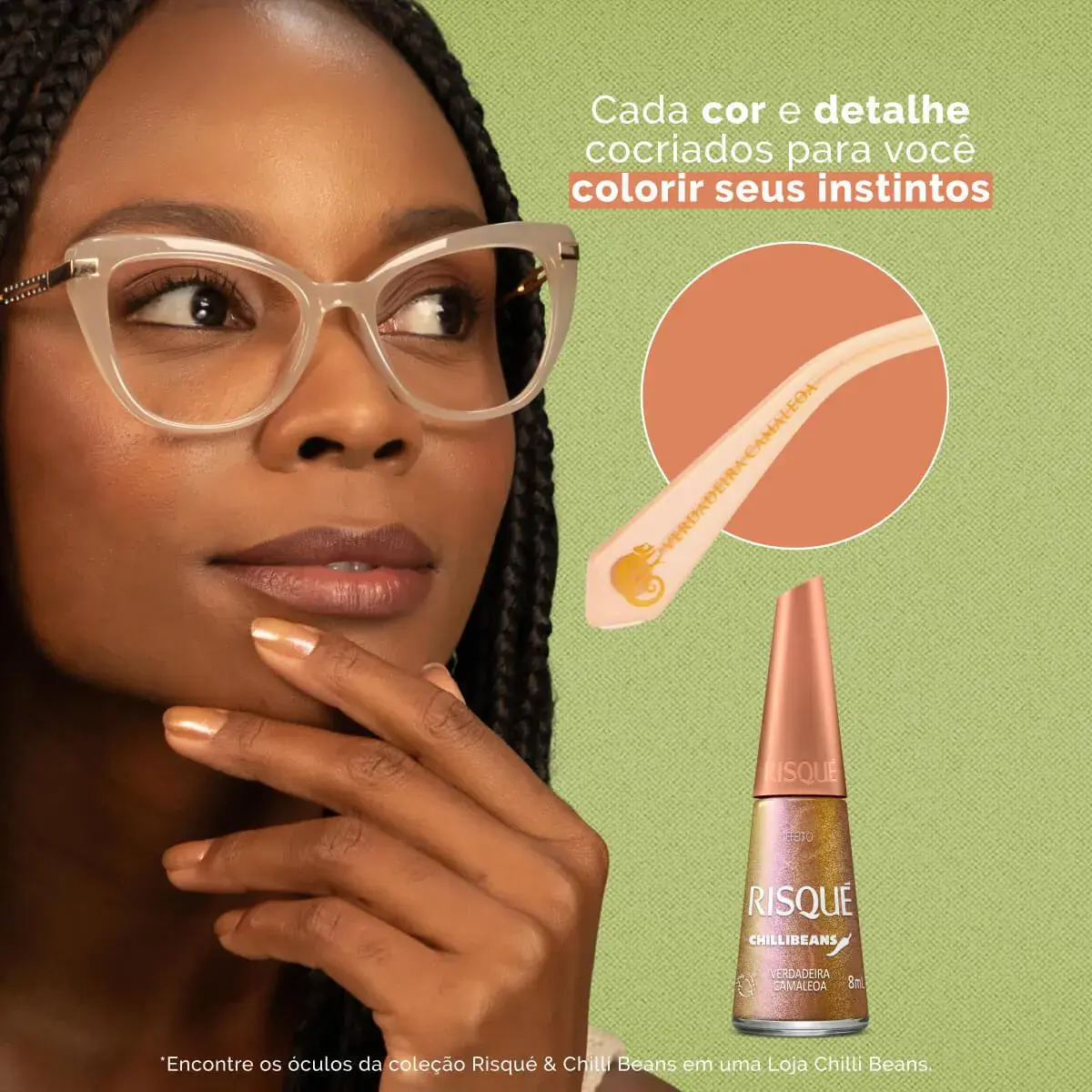 ESMALTE RISQUE CHILLI BEANS VERDADEIRA CAMALEOA