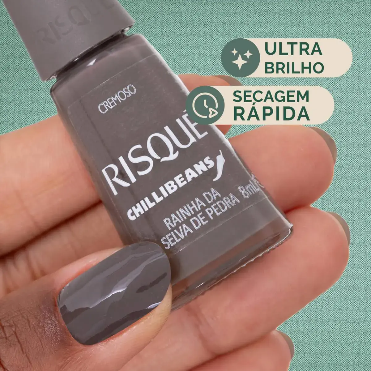 ESMALTE RISQUE CHILLI BEANS RAINHA DA SELVA DE PEDRA