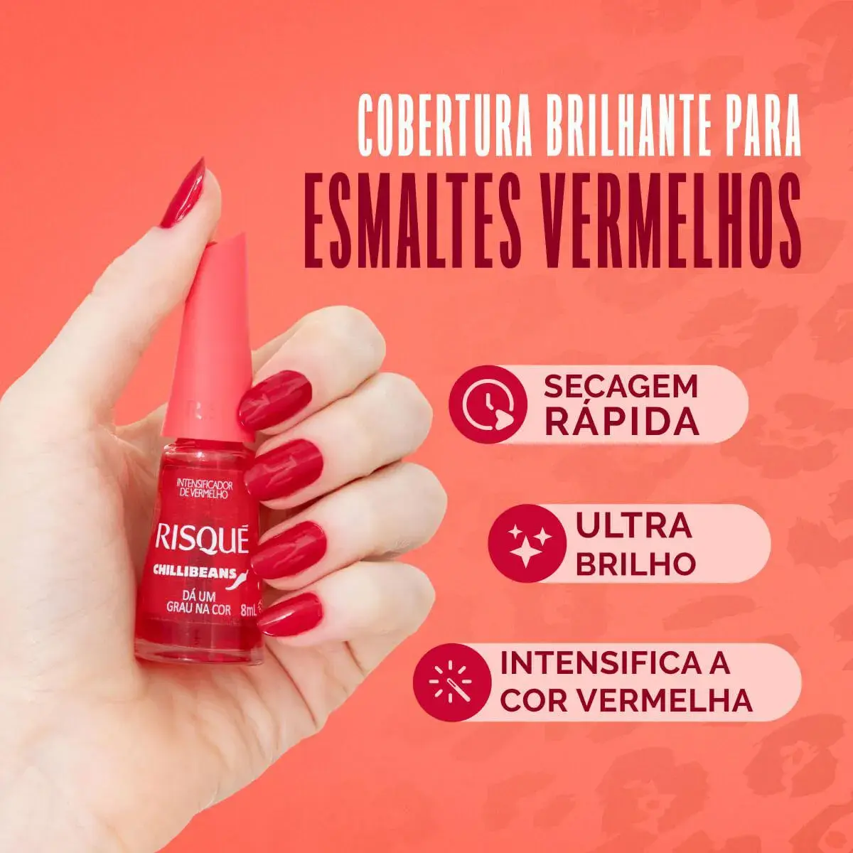 ESMALTE RISQUE CHILLI BEANS DA UM GRAU NA COR