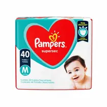 FRALDA PAMPERS SUPERSEQUINHA M 40 UNIDADES MEGA