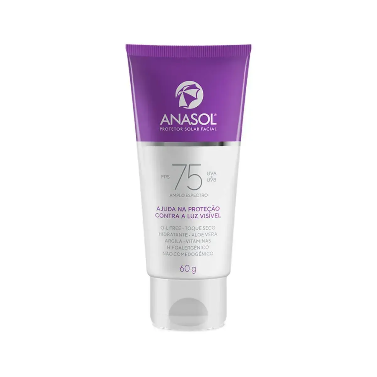 PROTETOR SOLAR ANASOL FACIAL ANTIOLEOSIDADE FPS75 60GR