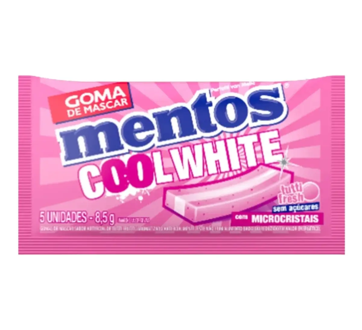 CHICLETE  MENTOS COOL WHITE TUTTI FRESH 8,5GR