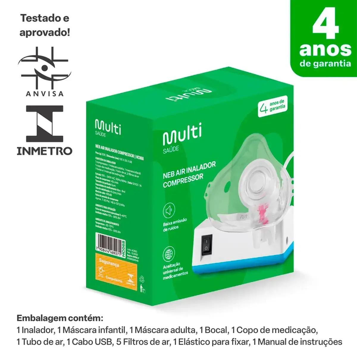 INALADOR MULTILASER NEB AIR HC068