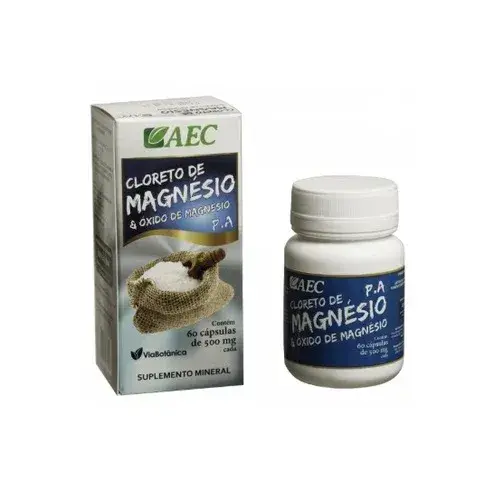CLORETO MAGNESIO VIA BOTANICA AS ERVAS CURAM 500MG 60 CAPSULAS