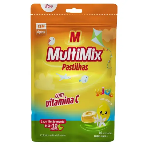 MULTIMIX PASTILHAS INFANTIL LIMAO E MENTA