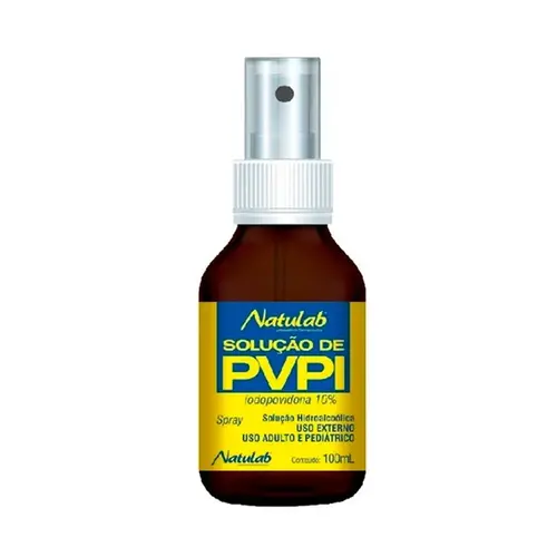 SOLUCAO PVPI 10% NATULAB SPRAY 100ML IODOPOVIDONA