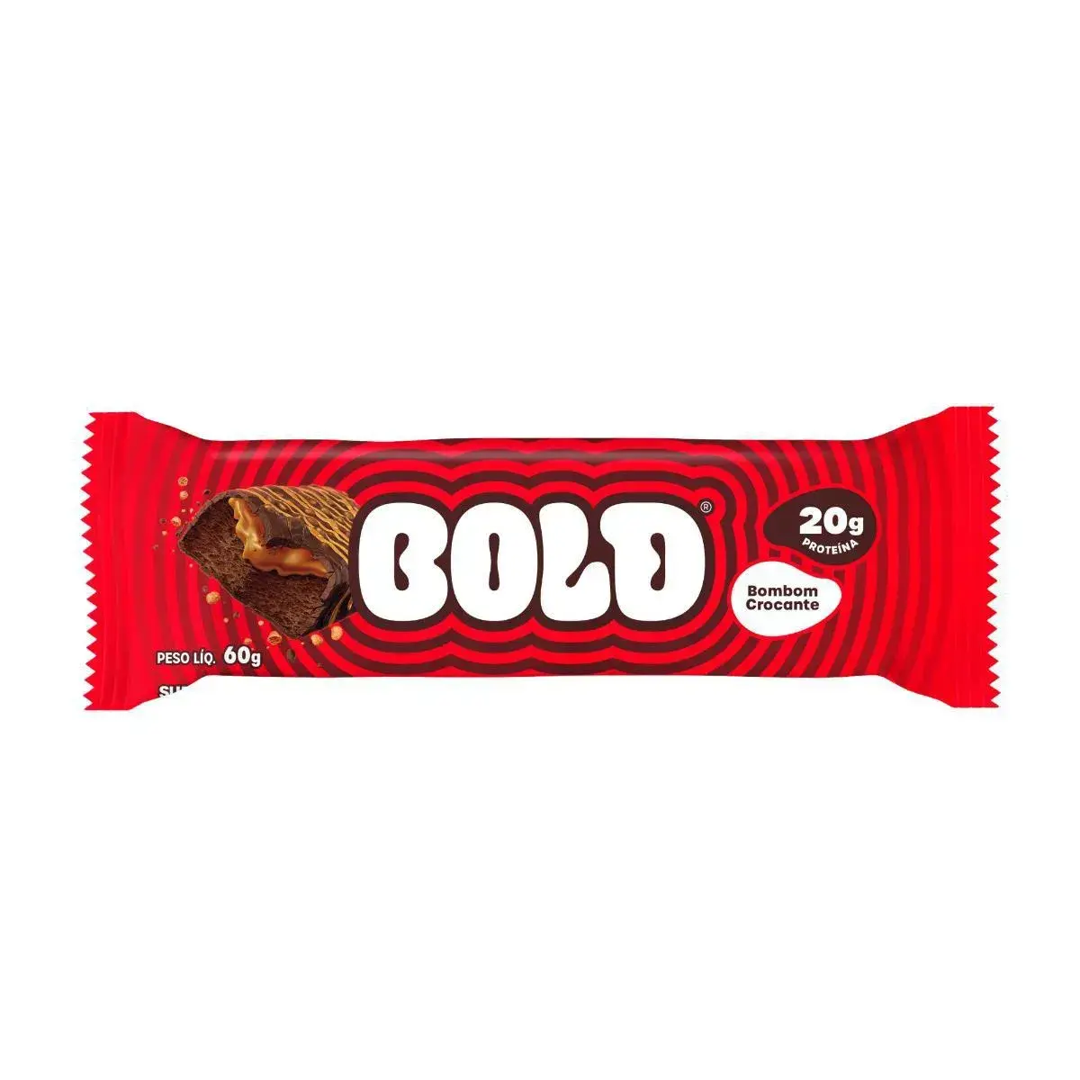 BARRA DE PROTEINA BOLD BOMBOM CROCANTE 60GR