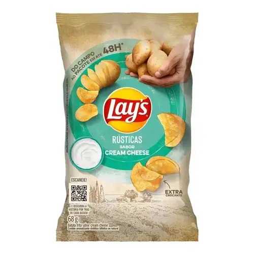 SALGADINHO LAYS RUSTICA CREAM CHEESE 68GR