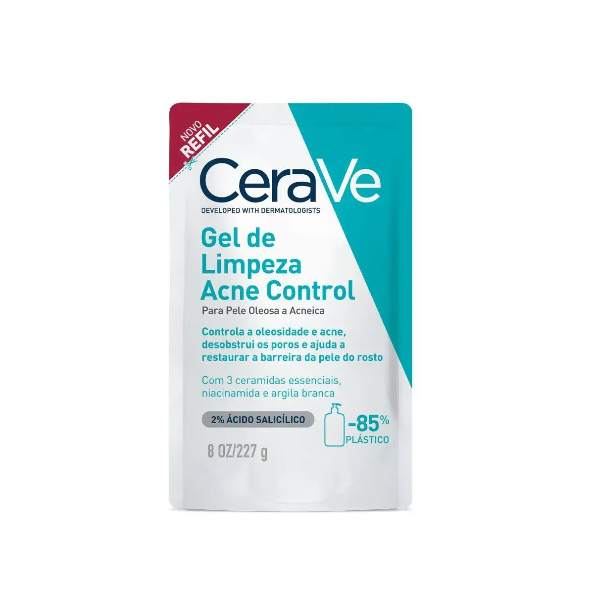 REFIL GEL DE LIMPEZA FACIAL CERAVE ACNE CONTROL 227GR