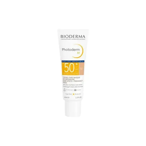 PROTETOR SOLAR FACIAL BIODERMA PHOTODERM M CLAIRE MATTE FPS50+ 40ML