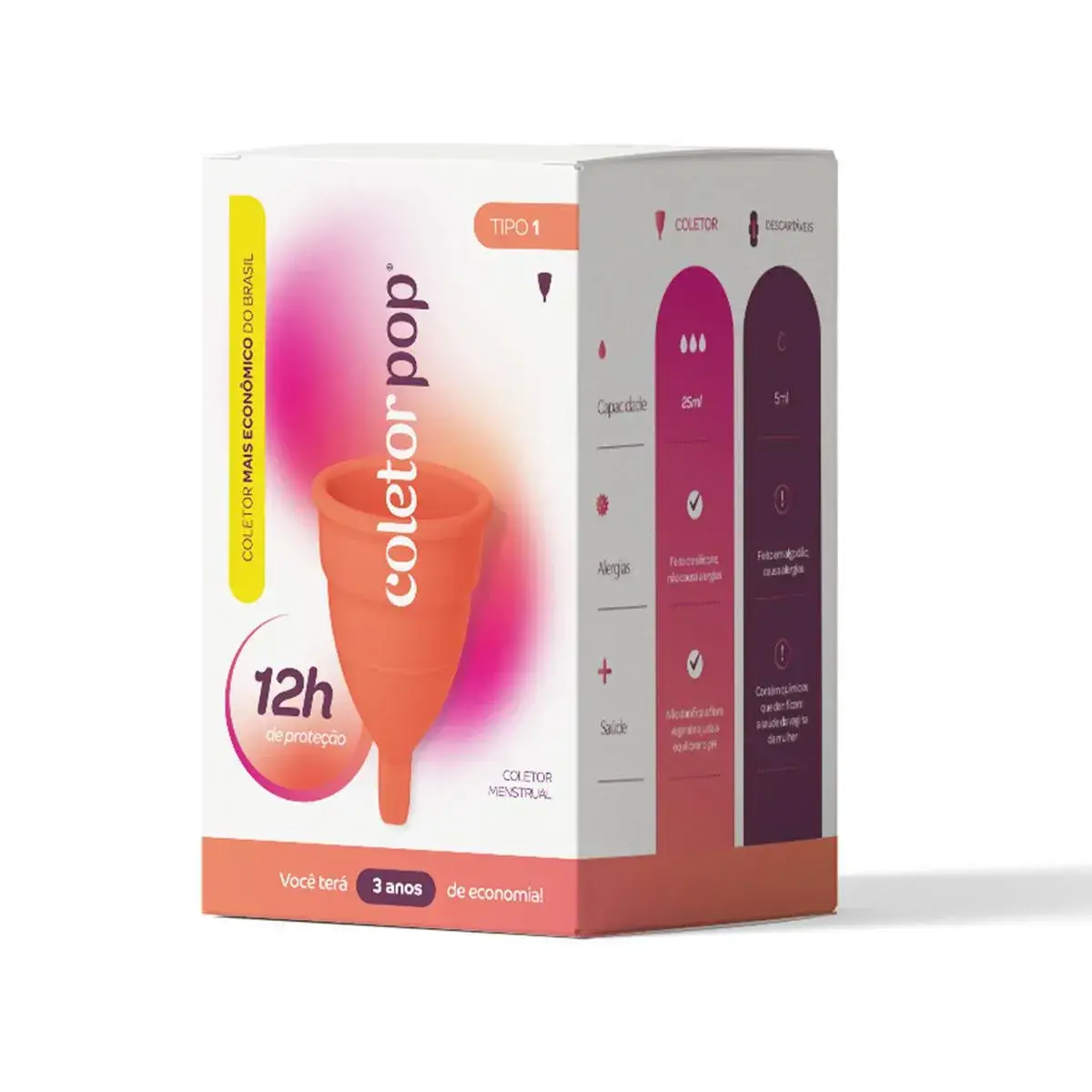 COLETOR MENSTRUAL FLEURITY POP T1 - 1 UNIDADE