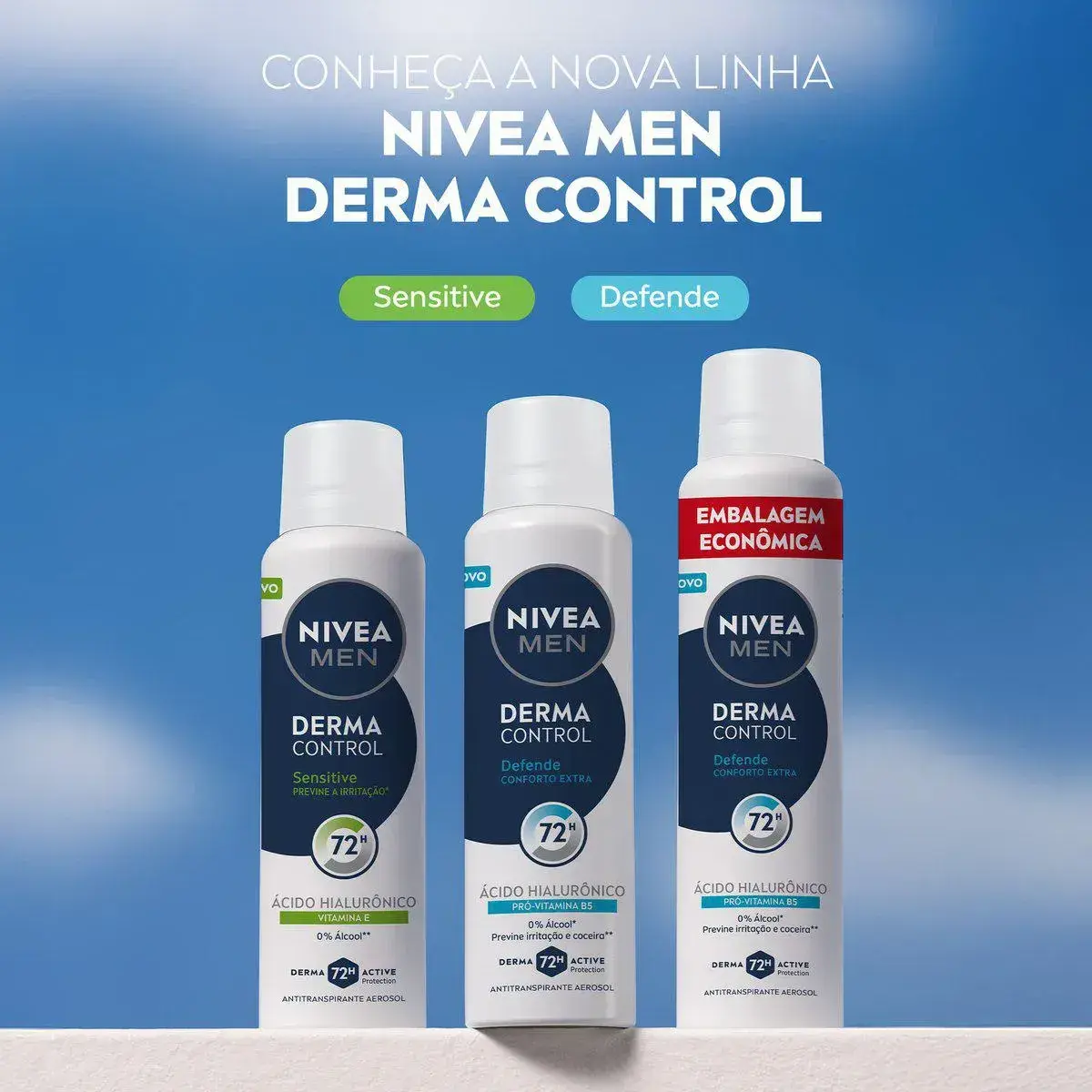 DESODORANTE NIVEA MEN DERMA CONTROL DEFENDE AEROSSOL 200ML