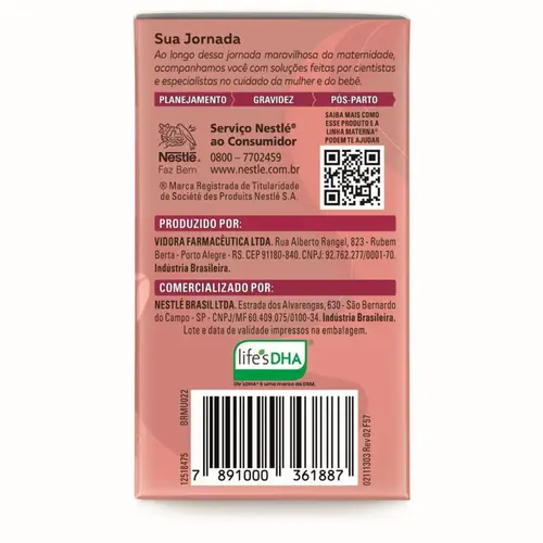 NESTLE MATERNA DHA 30 CAPSULAS OMEGA 3