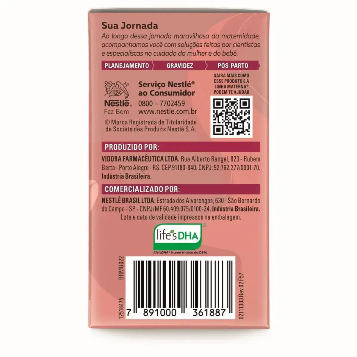 NESTLE MATERNA DHA 30 CAPSULAS OMEGA 3