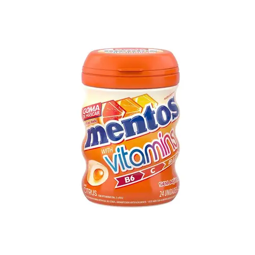 CHICLETE MENTOS VITAMINS CITRUS 24 UNIDADES