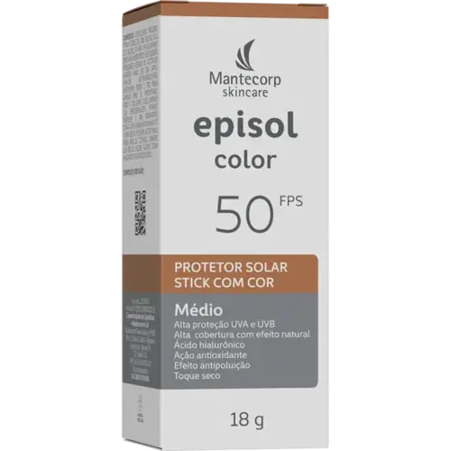 PROTETOR SOLAR EPISOL COR MEDIO STICK FPS50 18GR