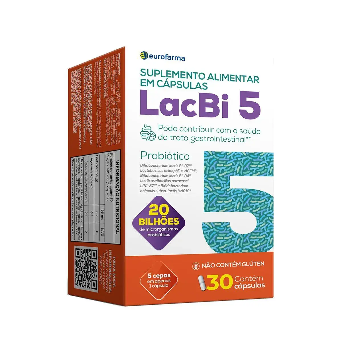SUPLEMENTO ALIMENTAR LACBI 5 30 COMPRIMIDOS