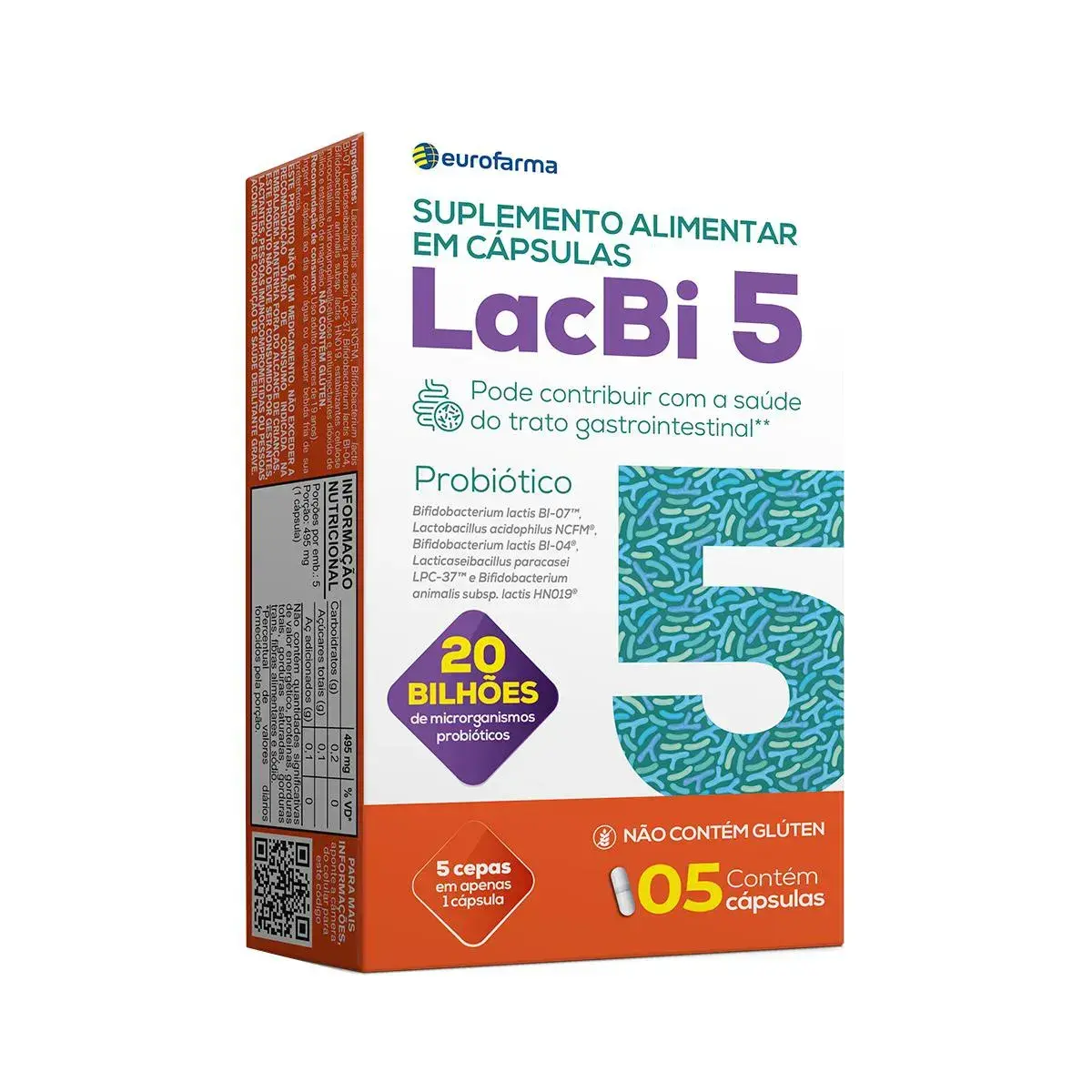 SUPLEMENTO ALIMENTAR LACBI 5 5 COMPRIMIDOS