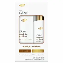 KIT DOVE NUTRICAO + TRI-OLEOS SHAMPOO 350ML + CONDICIONADOR 175ML