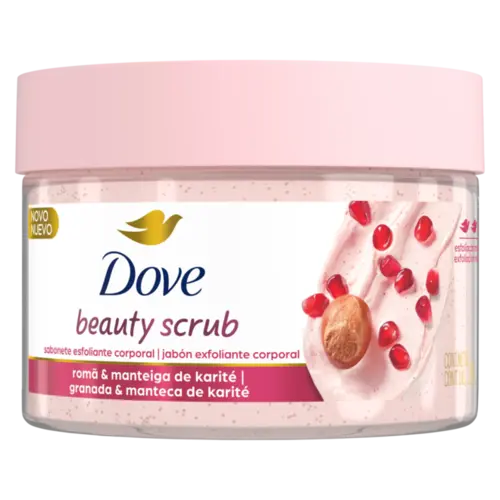 CREME ESFOLIANTE CORPORAL DOVE BEAUTY SCRUB ROMA E MANTEIGA DE KARITE 280GR