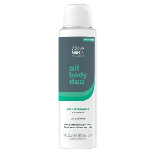 DESODORANTE DOVE MEN ALL BODY DEO ALOE E BAMBOO AEROSSOL 150ML