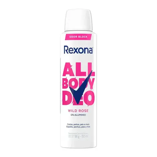 DESODORANTE REXONA ALL BODY DEO WILD ROSE AEROSSOL 150ML