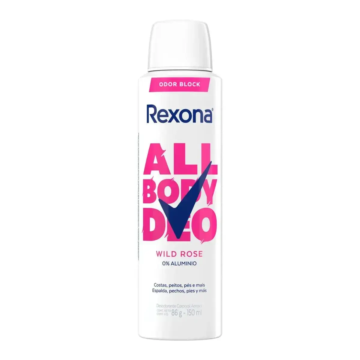 DESODORANTE REXONA ALL BODY DEO WILD ROSE AEROSSOL 150ML
