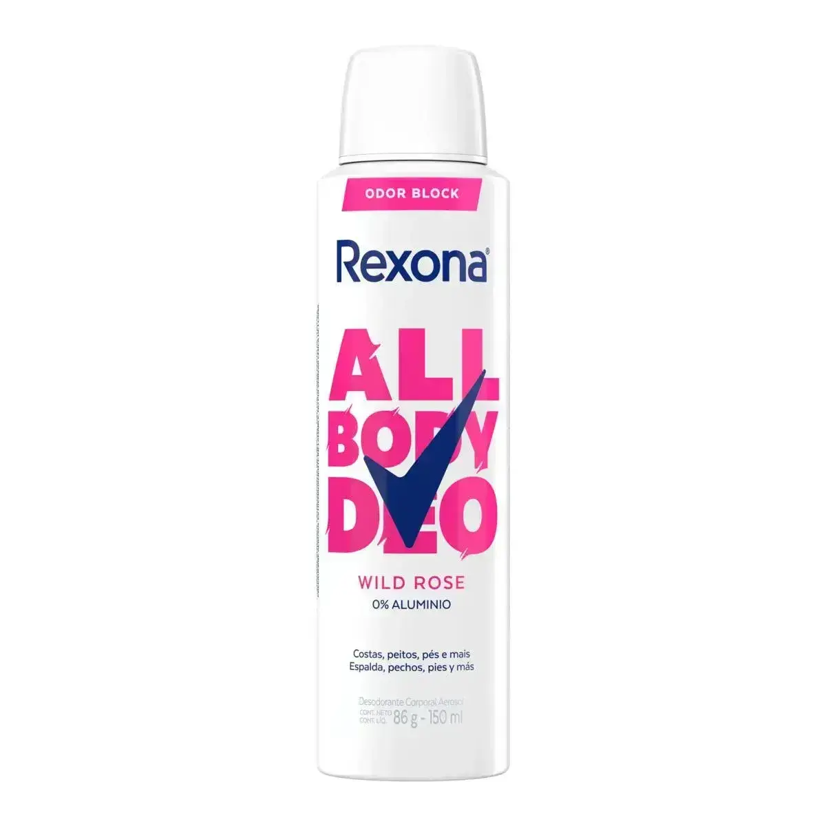 DESODORANTE REXONA ALL BODY DEO WILD ROSE AEROSSOL 150ML