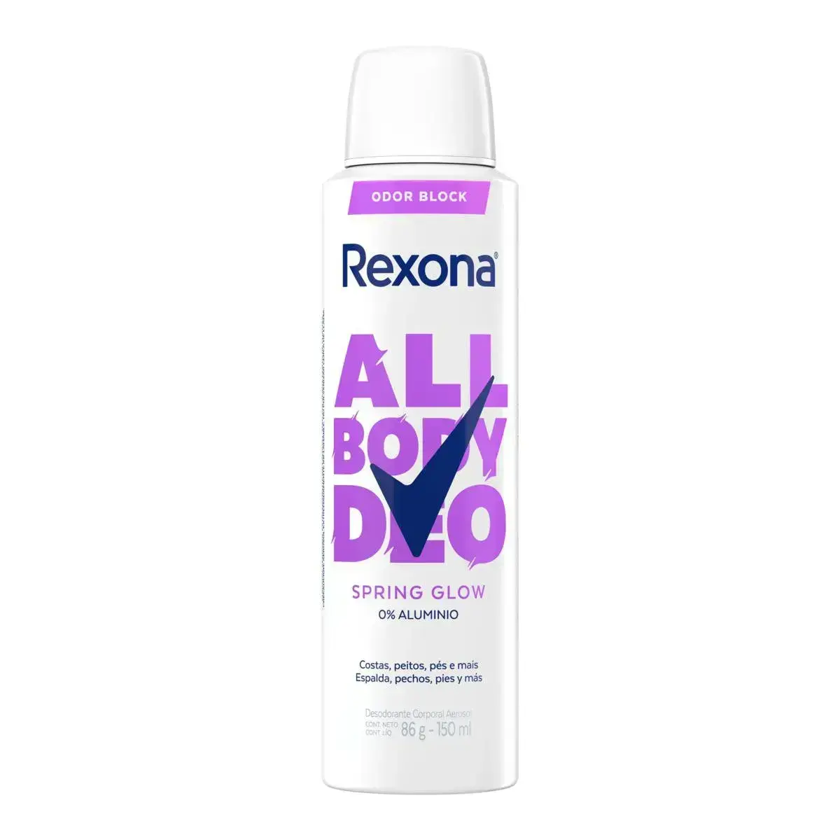 DESODORANTE REXONA ALL BODY DEO SPRING GLOW AEROSSOL 150ML