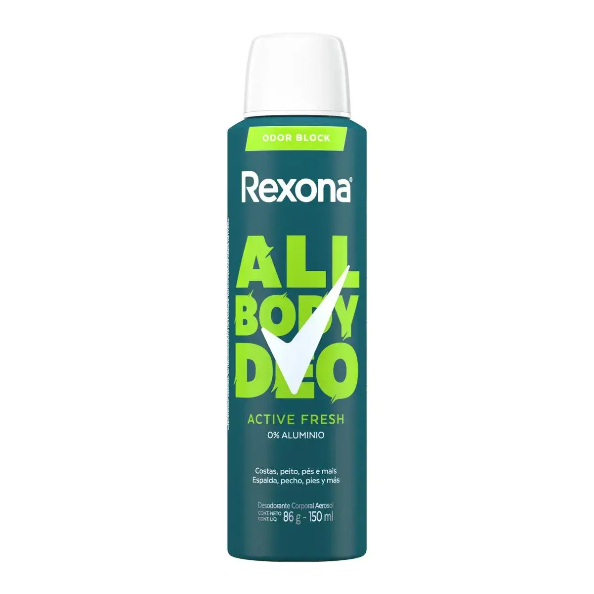 DESODORANTE REXONA ALL BODY DEO ACTIVE FRESH AEROSSOL 150ML
