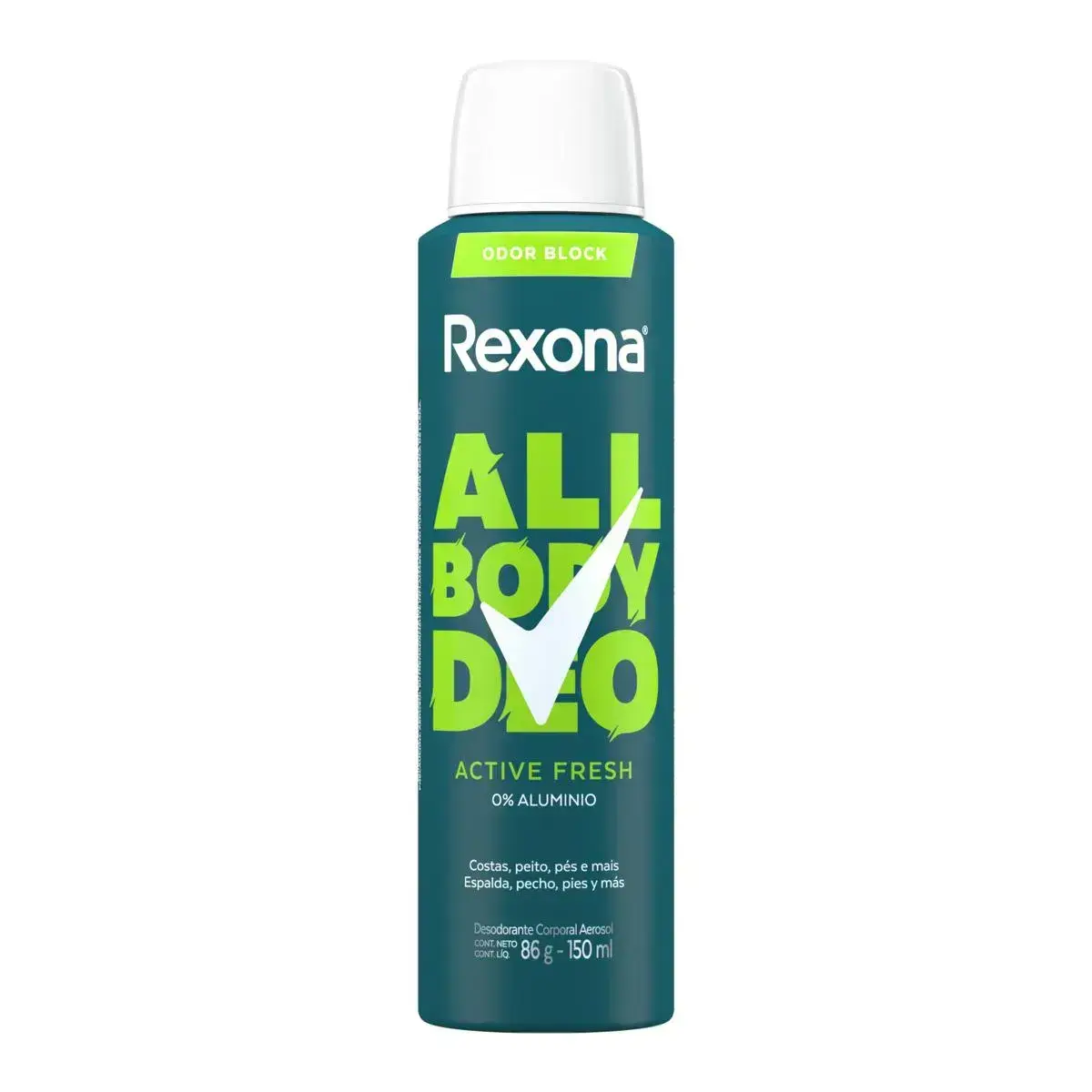 DESODORANTE REXONA ALL BODY DEO ACTIVE FRESH AEROSSOL 150ML