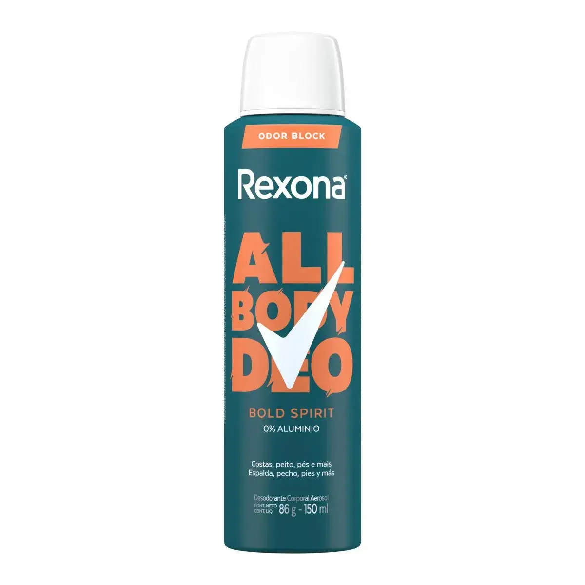 DESODORANTE REXONA ALL BODY DEO BOLD SPIRIT AEROSSOL 150ML