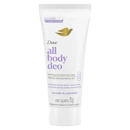 DESODORANTE DOVE ALL BODY DEO LAVANDA E CAMOMILA CREME 75GR