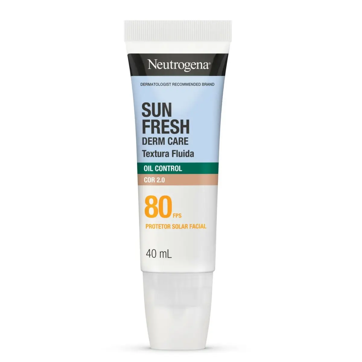 PROTETOR SOLAR NEUTROGENA SUN FRESH OIL CONTROL COR 2.0 FPS80 40ML