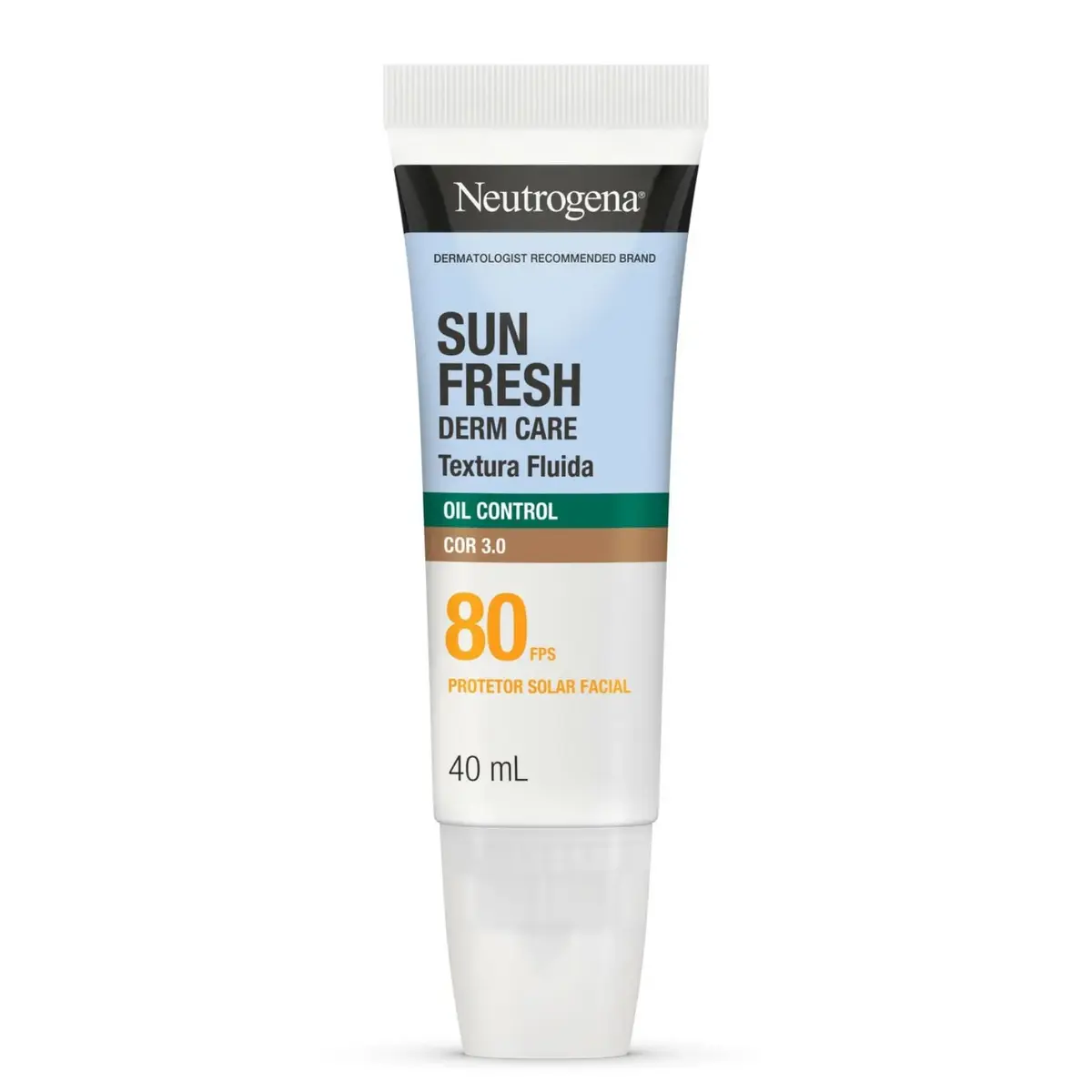 PROTETOR SOLAR NEUTROGENA SUN FRESH OIL CONTROL COR 3.0 FPS80 40ML
