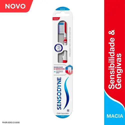 ESCOVA DENTAL SENSODYNE SENSIBILIDADE E GENGIVAS MACIA