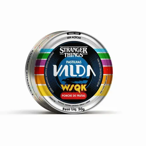 PASTILHA VALDA STRANGER THINGS PONCHE DE FRUTAS LATA 50GR