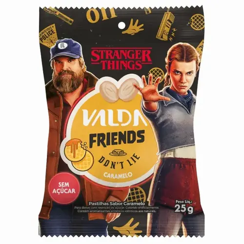 PASTILHA VALDA FRIENDS CARAMELO 25GR