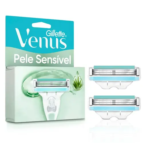 CARGA GILLETTE VENUS 3 PELE SENSIVEL 4 UNIDADES