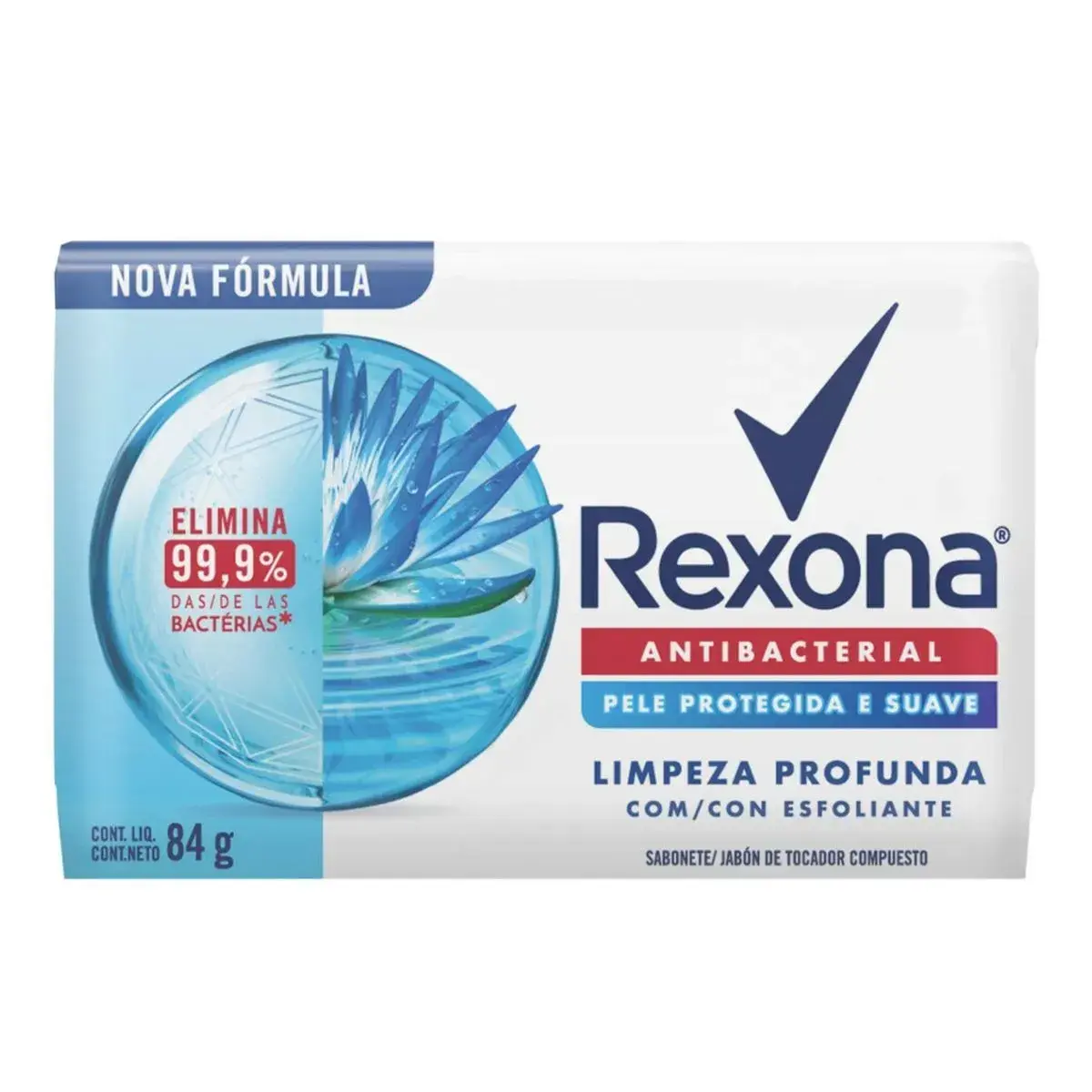 SABONETE REXONA ANTIBACTERIANO LIMPEZA PROFUNDA 84GR