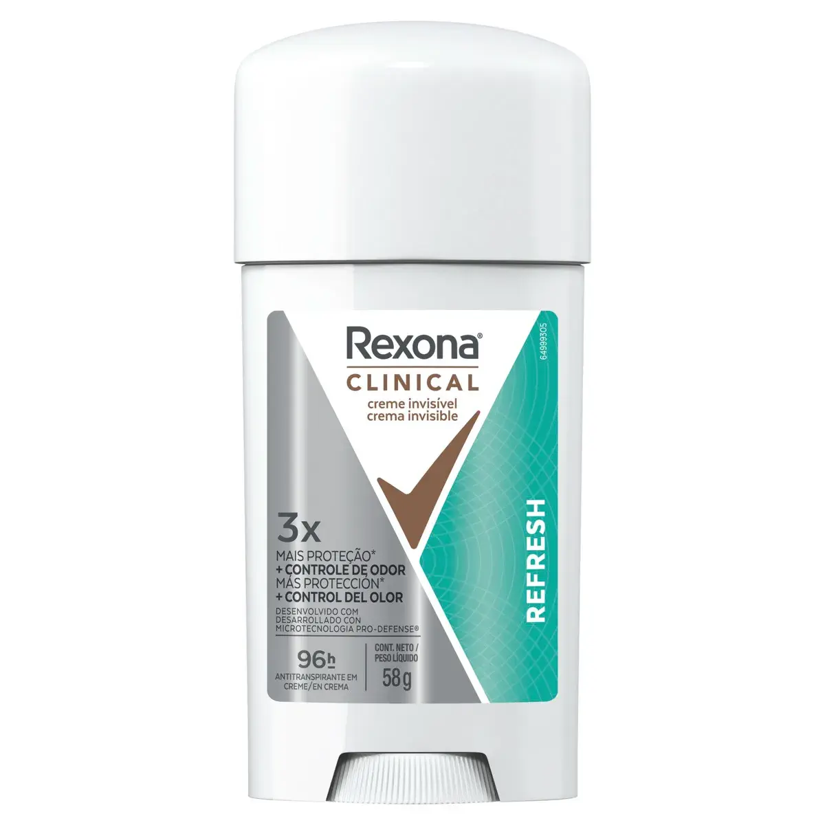 DESODORANTE REXONA CLINICAL REFRESH FEMININO STICK 58GR