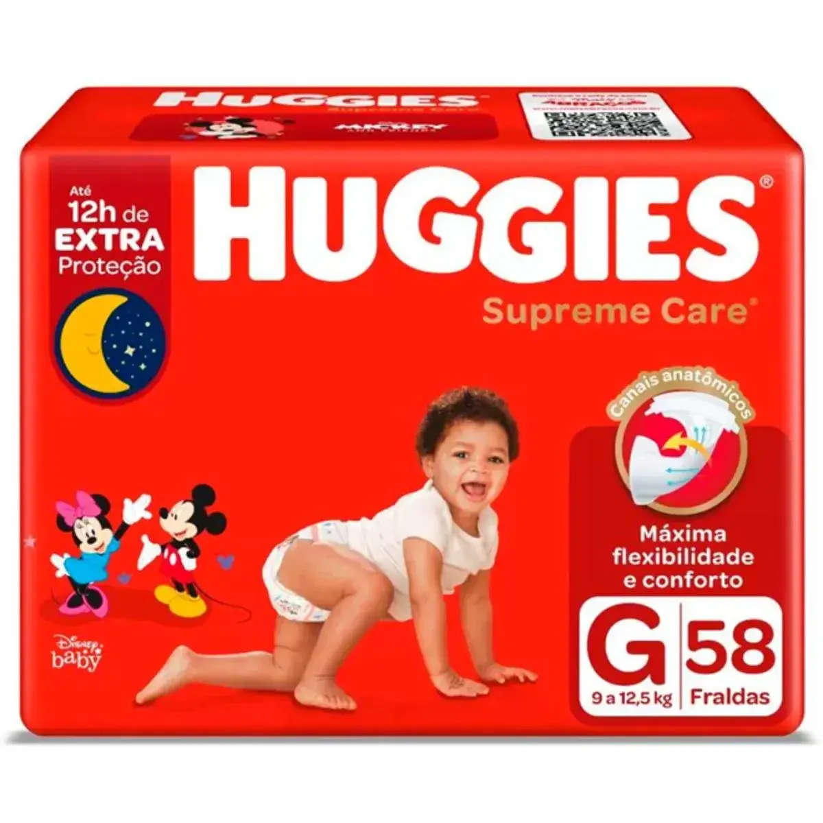 FRALDA HUGGIES MAXIMA PROTECAO G 58 UNIDADES