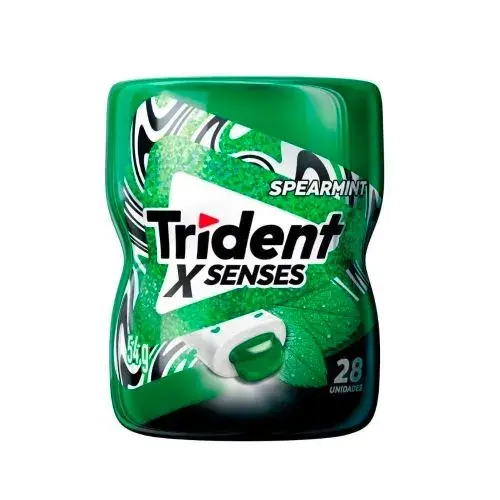 CHICLETE TRIDENT POTE X SENSES SPEARMINT MENTA 28 UNIDADES