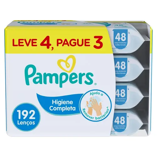 LENCOS UMED PAMPERSHIGIENE COMPLETA PACK 192 UNIDADES