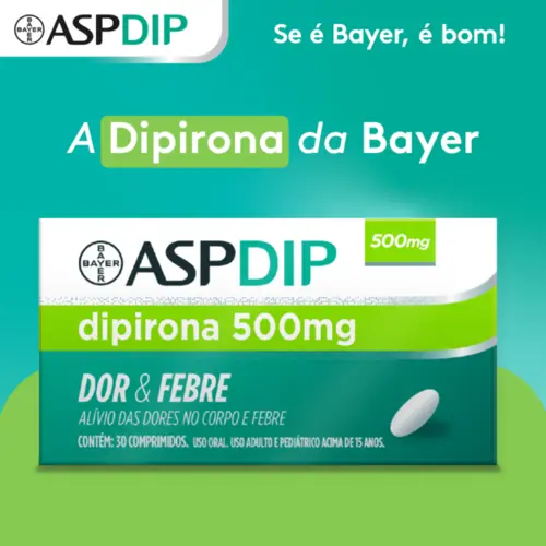 ASPDIP 500MG 30 COMPRIMIDOS DIPIRONA MONOIDRATADA